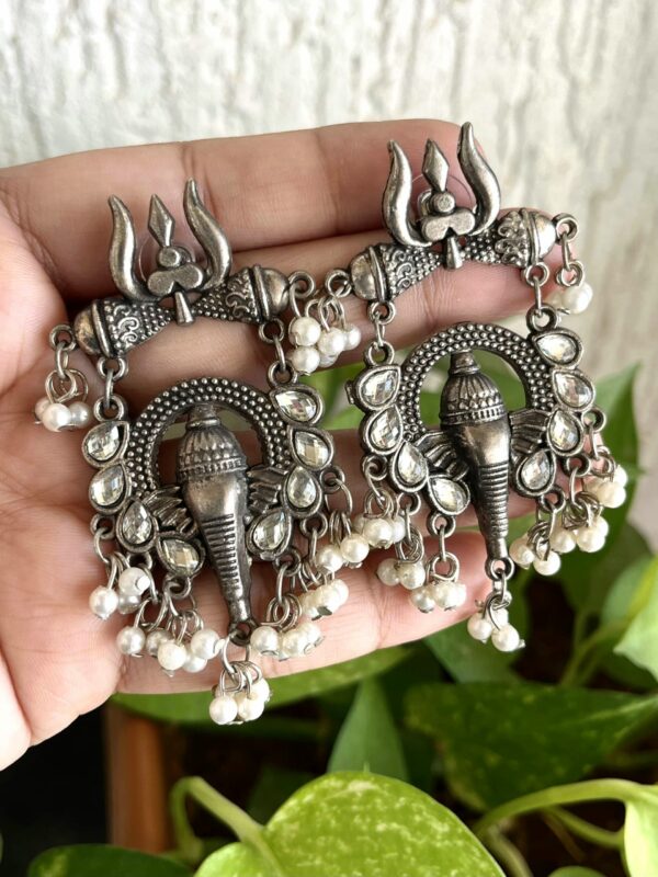 Ganesha Oxidised Earrings