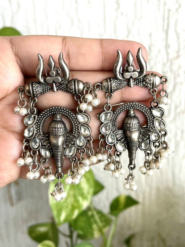 Ganesha Oxidised Earrings