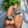 Bunny Bliss Oxidised Earrings featuring charming bunny motifs with a vintage oxidised finish, perfect for any occasion.