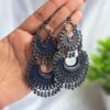 Blackish blue Oxidised Earrings