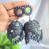 Oxidised Earrings Jhumka Black